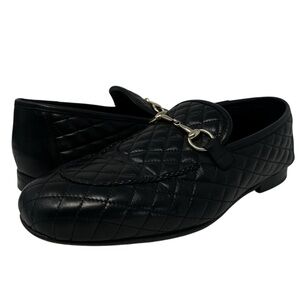 Mezlan Black Quilted Leather Slip-Ons